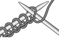 Stricken und stricken im englischen Stil