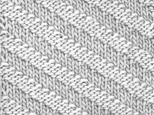 Diagonalrippen stricken