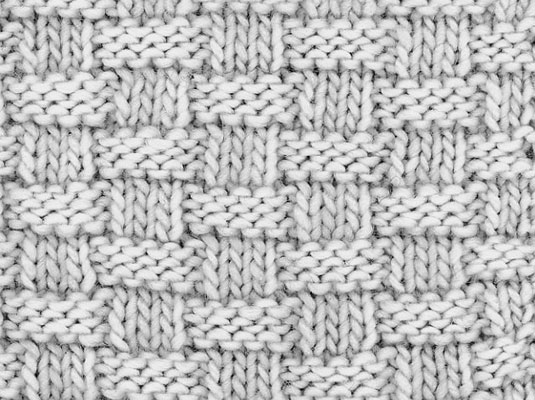Wie man einen Korbstich strickt