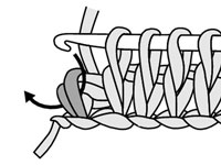 Wie man den tunesischen Stockinette-Stich häkelt