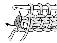 Wie man den tunesischen Purl-Stich häkelt