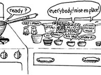 Verwenden des Mise-en-Place-Ansatzes zur Kochvorbereitung