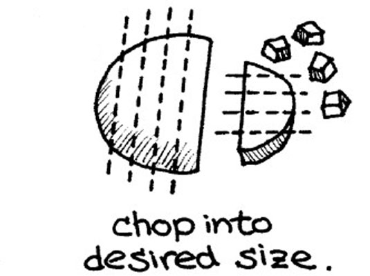 Frische Tomaten schälen, entkernen und hacken