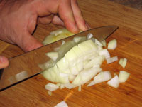 Gemüse hacken