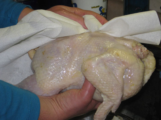 Wie man ein Huhn röstet