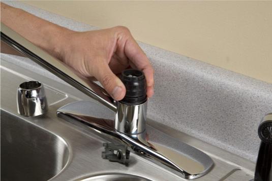 So reparieren Sie einen undichten Wasserhahn: Patronenfiltertyp