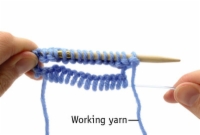 Rundstricken mit zwei Rundstricknadeln