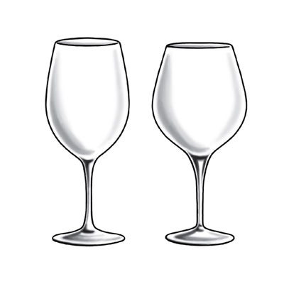 Eine Sammlung von Bildern vom Kauf und Servieren von Wein an einem Tag für eine Familie heute