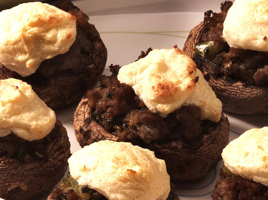 Gefüllte Cajun-Pilze