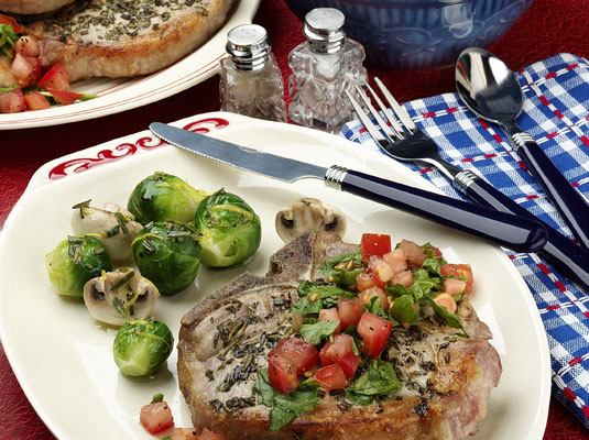 Rosenkohl und Champignons mit Rosmarin