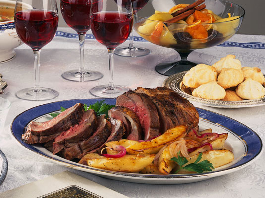 Knoblauch-Lammbraten mit Kartoffeln