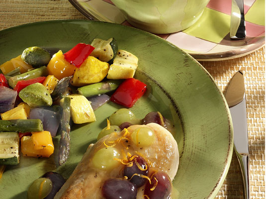 Orange Hühnchen Veronique