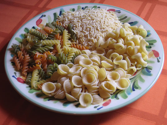 Verschiedene Pasta-Formen
