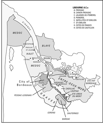 Frankreichs Bordeaux Weinregion