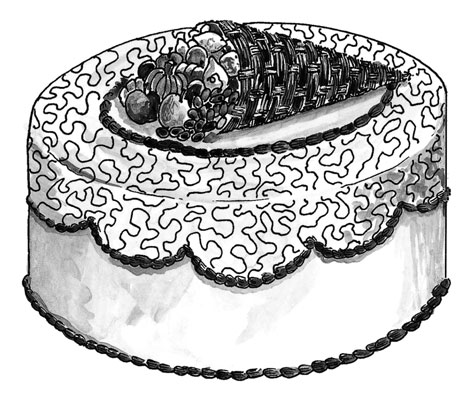 So backen Sie einen Füllhornkuchen für Ihr Thanksgiving-Treffen