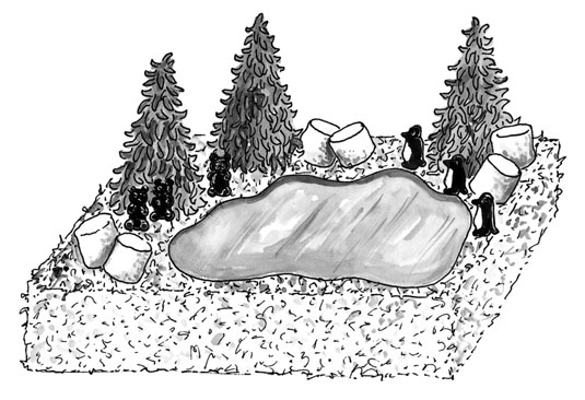 Wie man einen Eislaufbahn-Kuchen macht