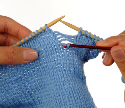 Wie man einen ausgefallenen Stich aufnimmt