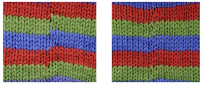 Wie man mit Farbe in Runden strickt
