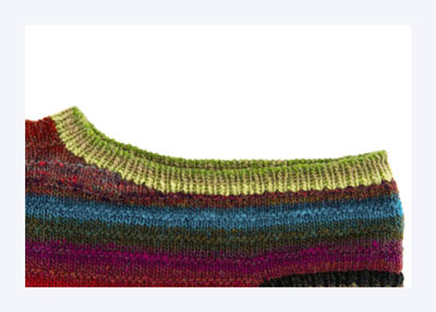 Wie man eine vertikal gestreifte Weste strickt