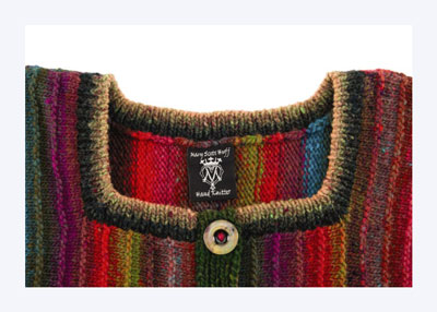 Wie man eine vertikal gestreifte Weste strickt
