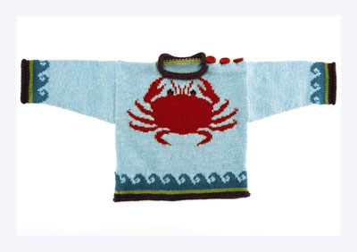 Wie man einen Crabby-Pullover mit Intarsien strickt