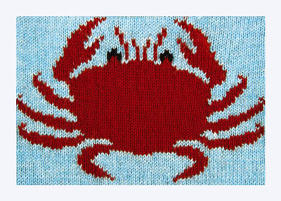 Wie man einen Crabby-Pullover mit Intarsien strickt