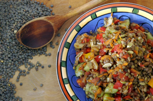 Mediterranes Diät-Rezept: Mediterraner Linsensalat