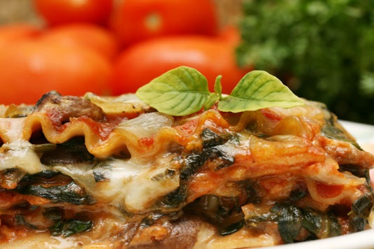 Mediterranes Diät-Rezept: Vegetarische Lasagne