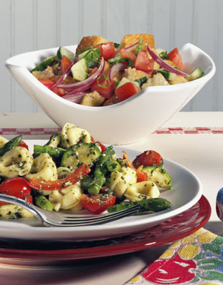 Mediterrane Diät-Rezepte: Gemüse-beladene Salate