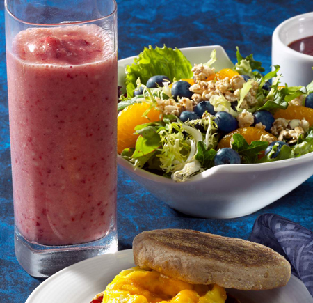 Diät mit flachem Bauch: Erdbeer-Bananen-Protein-Smoothie
