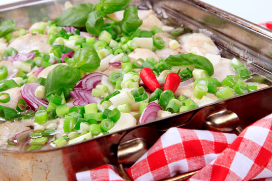 Rezept für gebackenen Hühnersalat
