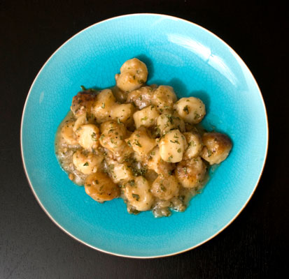 Auflauf mit Jakobsmuscheln (Coquilles St. Jacques)