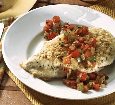 Parmesan-Hähnchen mit frischer Tomaten-Salsa-Rezept