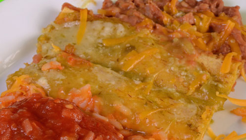 Rezept für grüne Enchiladas mit Schweinefleisch