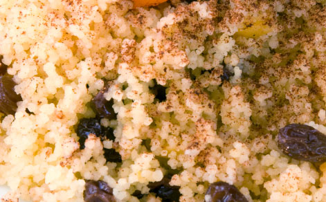 Rezept für gewürzten Couscous mit Johannisbeeren