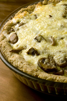 Pikantes Pilz-Tofu-Quiche-Rezept