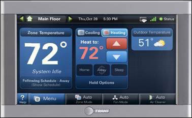 Smartes ComfortLink-Thermostat von Trane