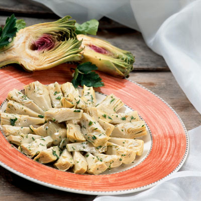 Hähnchenschnitzel mit Artischocken (Scaloppine di Pollo con Carciofi)