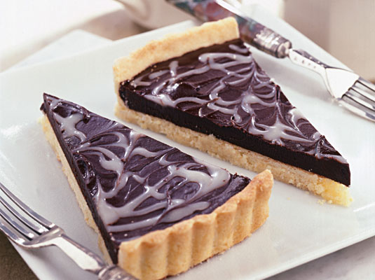 Marmor-Zwei-Schokoladen-Tarte