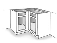 So installieren Sie den Eckschrank